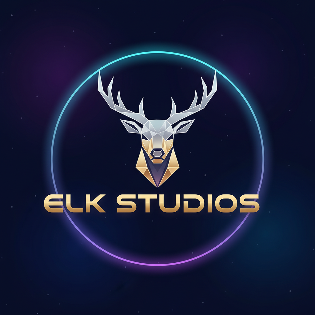 ELK Studios Entwickler-Logo – schwedischer Premium-Spielautomaten-Hersteller mit Malta Gaming Authority Lizenz