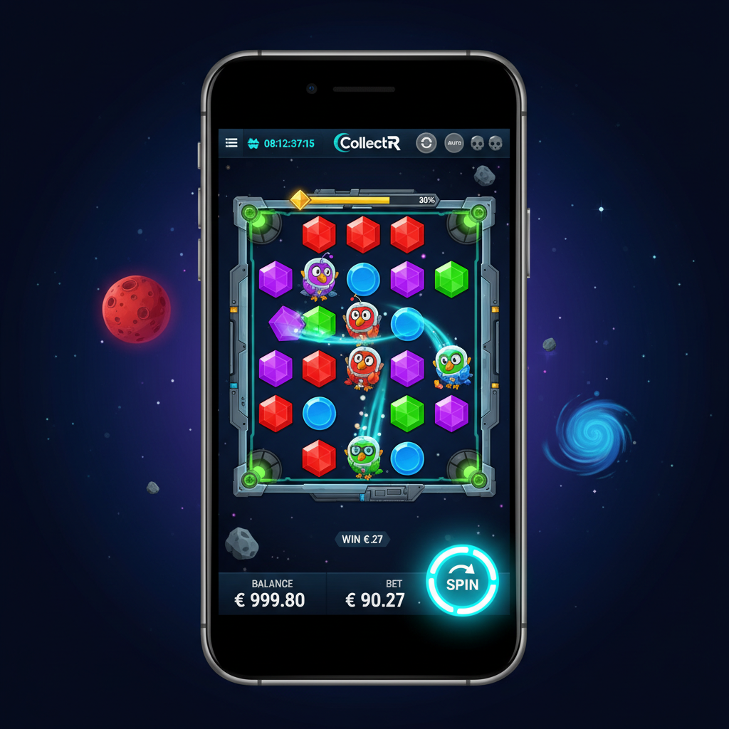 Pirots 4 Mobile Version auf Smartphone – responsives Design mit Touch-optimiertem Spin-Button und adaptivem 6x6 bis 8x8 Spielfeld